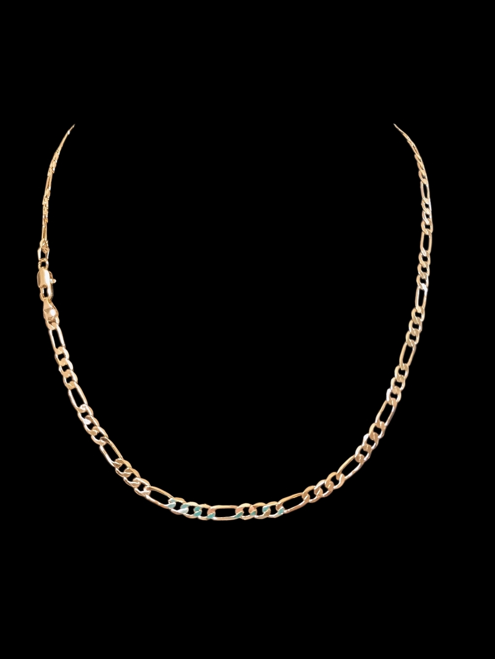 Unisex 18k Italian Gold Filled Layered Figaro Chain 4.5mm 22 Inch